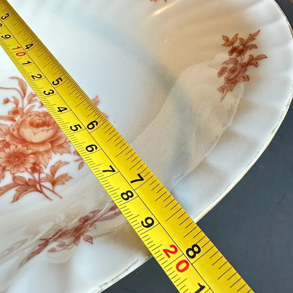 Sango Classique Benham Oval Vegetable Bowl Orange Floral Swirl Rim Vintage 70s